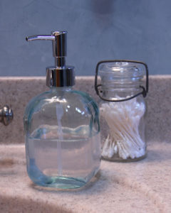 recycled glass pump soap dispenser