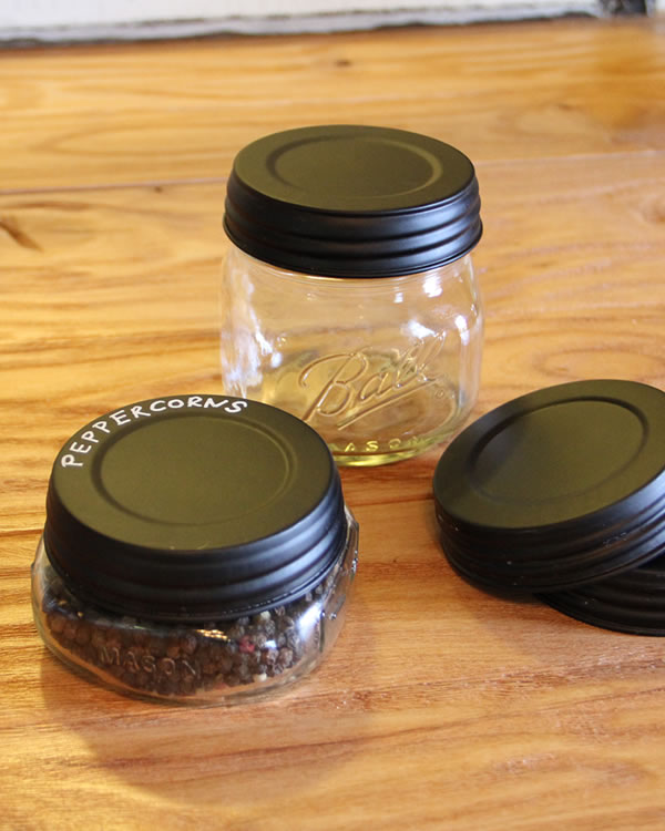 black wide mouth lids