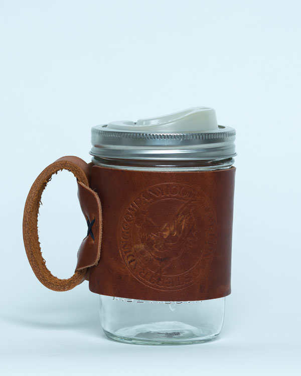 Leather Ball Jar Mug - Image 6