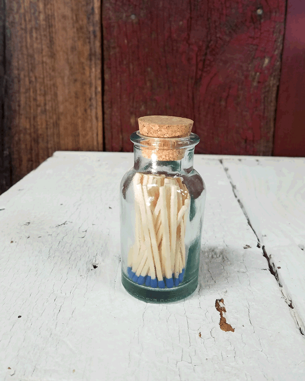 Mini Recycled Glass Jar O' Matches