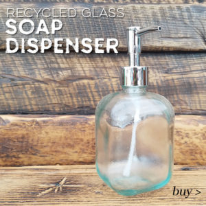 recycled glass soap dispenser