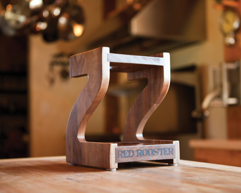 Red Rooster hardwood coffee drip stand for pour over brewing